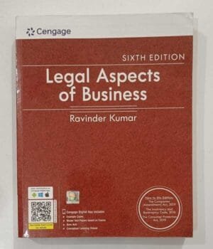 Legal Aspects of Business 6th Edition by Ravinder Kumar book cover